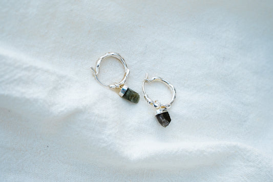 Silber oder Gold Tourmaline Ohrringe
