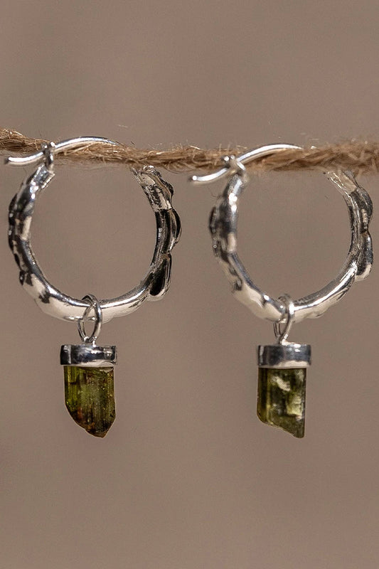 Silber oder Gold Tourmaline Ohrringe