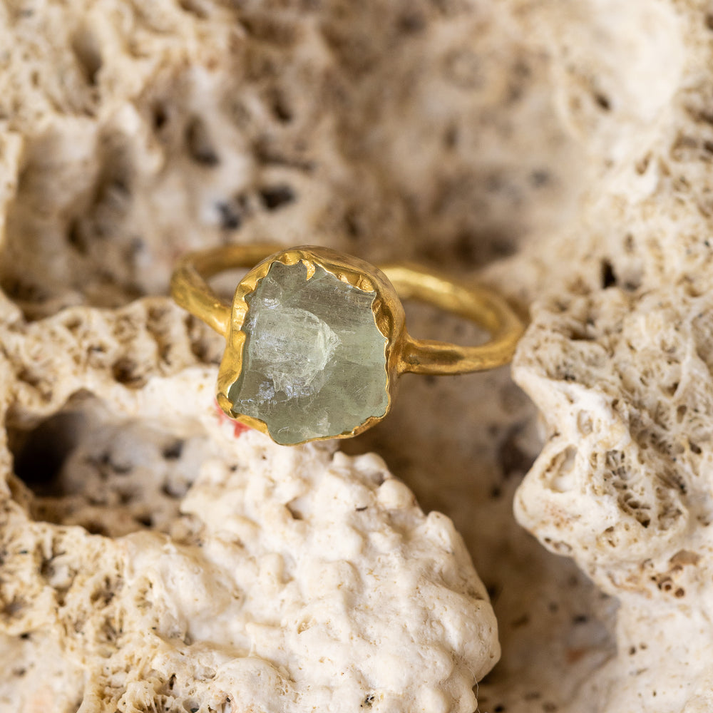 Raw Aquamarine Ring